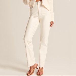 Vegan Leather 90s Straight Pants